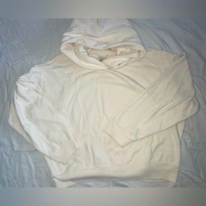 White cropped hoodie